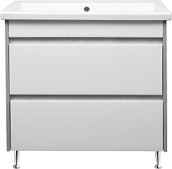 Stella Polare Тумба с раковиной Браво 80 слэйт / лакобель белое – фотография-1